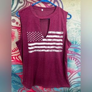 American Flag Key Hole Tank